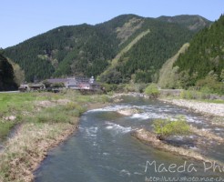 日野川と山々画像