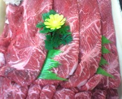 岡山県、黒毛和牛のすき焼き画像１